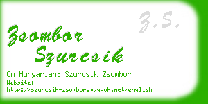zsombor szurcsik business card